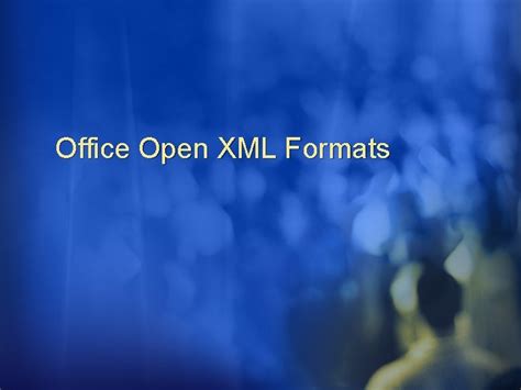 microsoft office xml formats, The office open xml formats: an introduction – openxmldeveloper