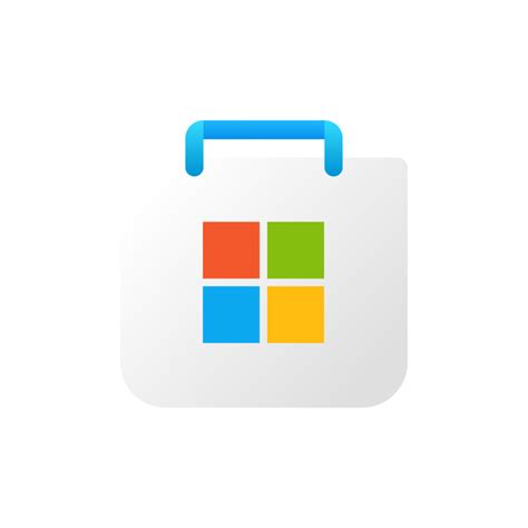 microsoft store logo white, Microsoft store, rotated logo, white background stock photo