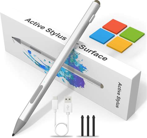 microsoft surface pen logo, Microsoft surface pen (silver) for surface book, surface pro 4, surface