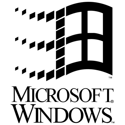 microsoft windows logo black and white, Windows symbol brand logo white design microsoft software vector