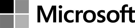microsoft work logo black and white, Microsoft black logo png vector in svg, pdf, ai, cdr format