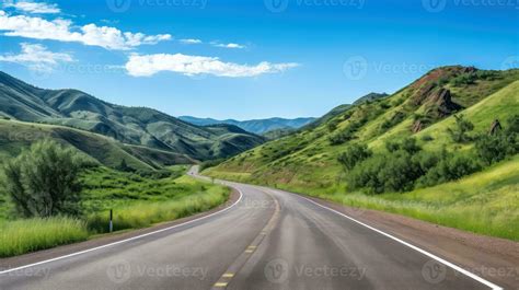 middle of road with mountains, Premium photo