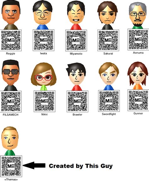 mii maker 3ds qr-codes, Distintos miis qr code para 3ds. (incluidos los de mario). Mii qr 3ds miis tomodachi distintos incluidos videojuegos voudrez vous