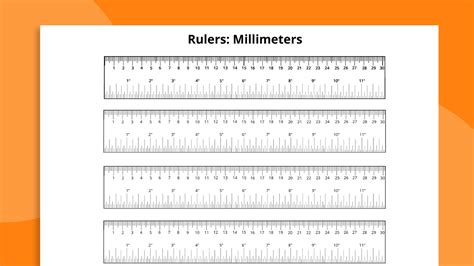 Millimeters Printable Ruler
