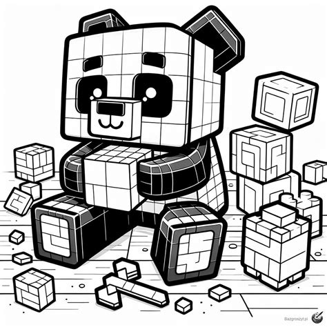 minecraft panda coloring sheet, Panda bear minecraft coloring. Panda herobrine kolorowanki coloringhome risultati