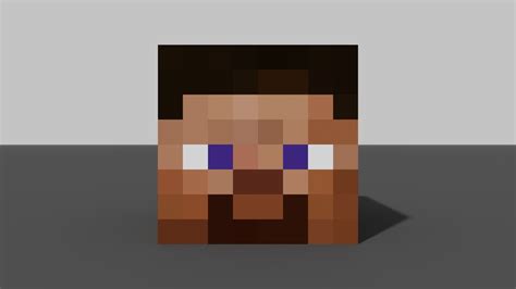 minecraft steve head 4d, Minecraft steve head – pattern crew