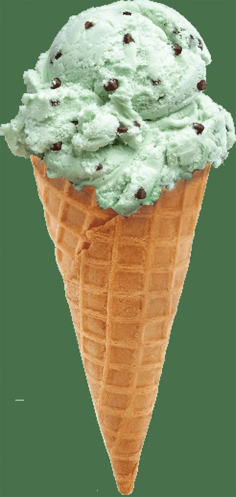 mint ice cream cone