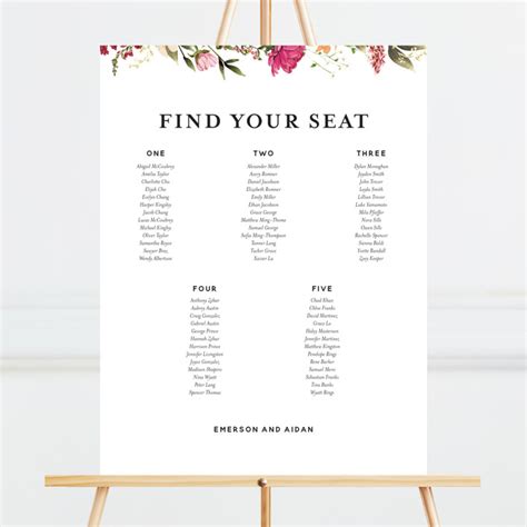 Minted Seating Chart