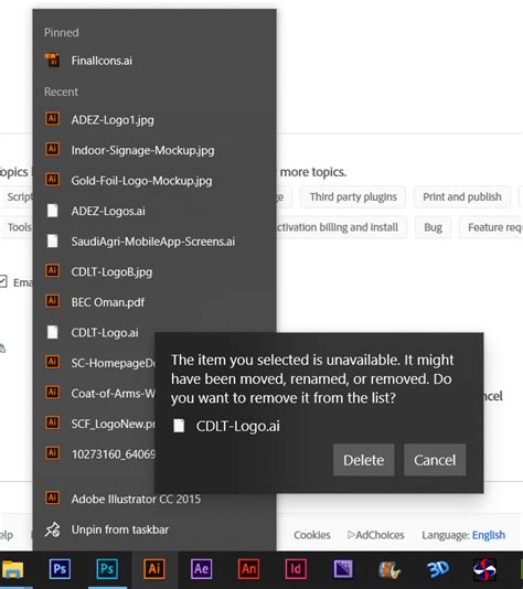 missing file link, Missing link