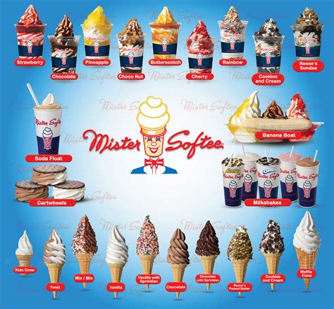 mister softee ice cream truck menu