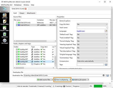 mkvtoolnix hardcode subtitles, 
