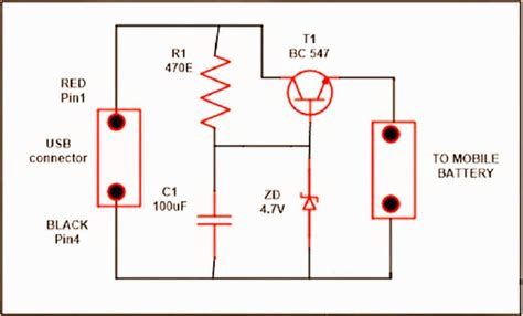 mobile charger circuit diagram 