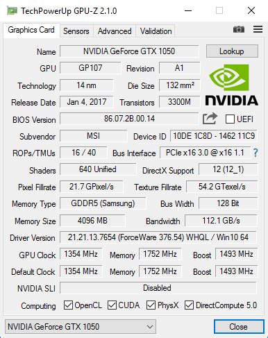 mobile gtx 1050 specs, Msi nvidia gtx 1050 ti 4gt oc v1 4gb video card – gddr5 dp hdmi dvi. 1050 nvidia 4gb msi gddr5 4gt 1341 dvi