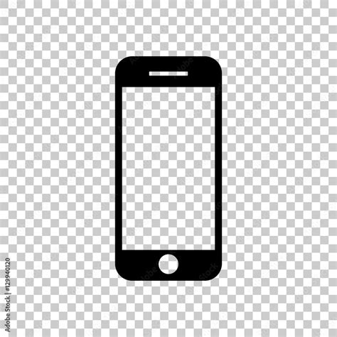 mobile phone icon black background, Mobile phone icon. black icon on transparent background. stock vector
