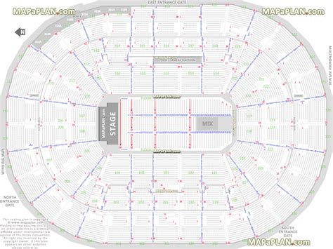 Moda Center Detailed Seating Chart