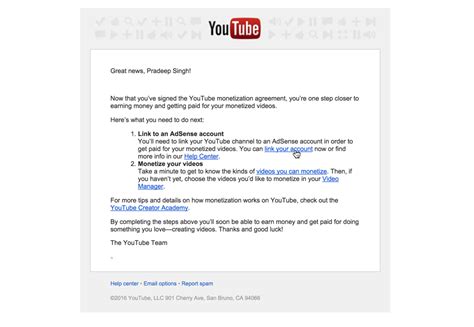monetize youtube email, How to monetize your youtube channel
