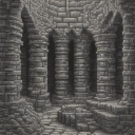 monochrome pixel building art, Monochrome building png images & psds for download