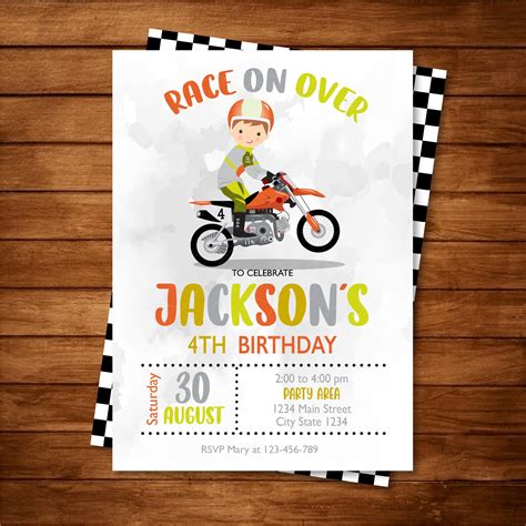 Motocross Invitation Template