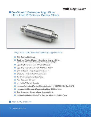 Mott Filter Catalog