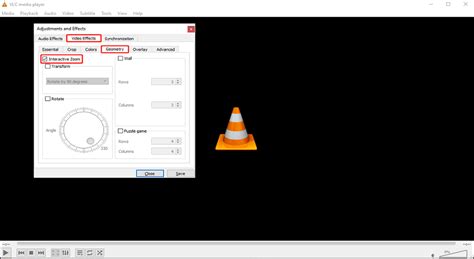 move interactive zoom box vlc, How to enable interactive zoom in vlc player. Zoom interactive vlc player enable checkbox check click save