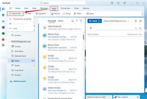 ms outlook attach file, File attach outlook recent menu items insert button onedrive options link list attachment option office browse classic web changed msoutlook. Classic attach file button and insert as text option in outlook 2016