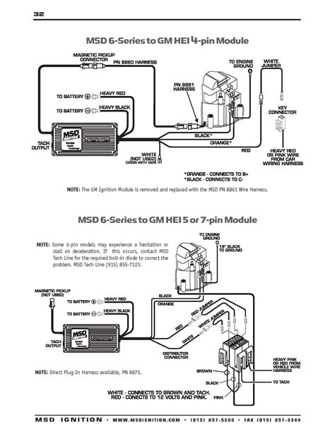 msd hei ignition systems wiring diagrams 
