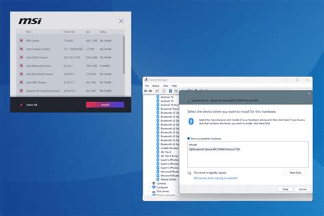 msi driver bluetooth download, Driver & software installation with msi driver utility installer (dui)
