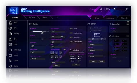 msi gaming intelligence app, Msi monitor profiles? what are they and how do i maximize them?