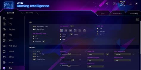 msi gaming intelligence update, Msi monitor profiles? what are they and how do i maximize them?