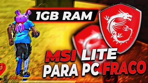 msi lite pc fraco, Melhor msi lite 2022! novo emulador para pc fraco
