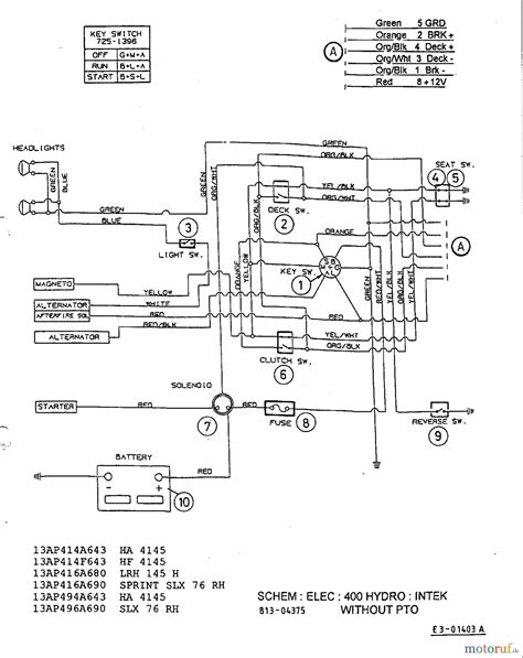 mtd wiring schematic for model 13a6695g118 