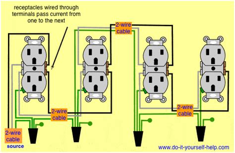 multiple electrical outlet wiring diagram 