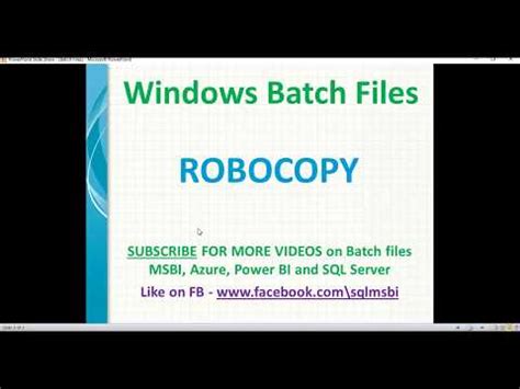 multiple robocopy commands in batch file, Hatékony harc öltözőszekrény robocopy copy folder structure karácsony