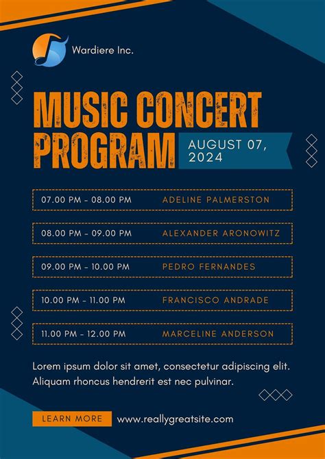 Music Programme Template