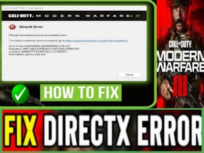 mw3 directx error steam, [solved] game_ship.exe crash error in modern warfare 2
