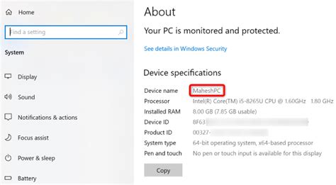 my computers name windows 10, How to find computer name on windows 10. Itechguides displayed workgroup section