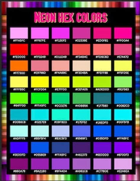 neon color hex code, Neon colour palette, color schemes colour palettes, palette art, color