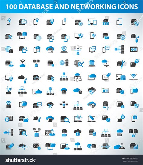 network diagram icons vector 