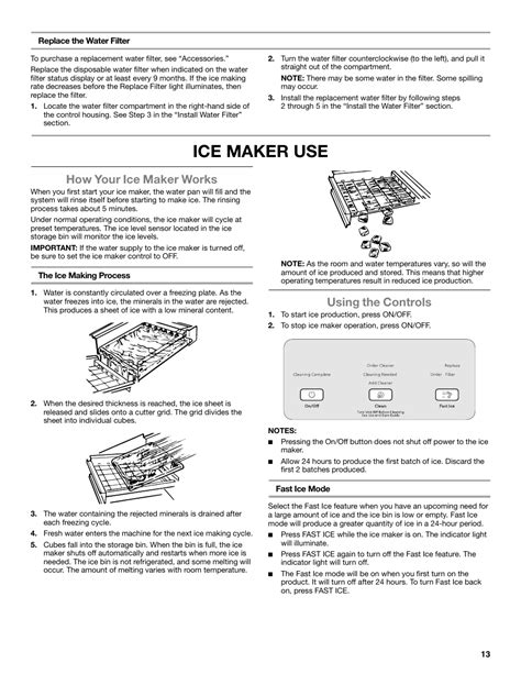 new air ice maker instructions