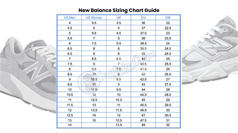 New Balance Shoe Chart
