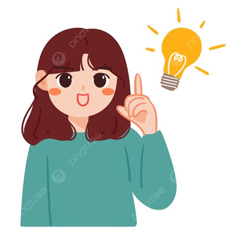 new idea cartoon no background, Bulb clipart idea