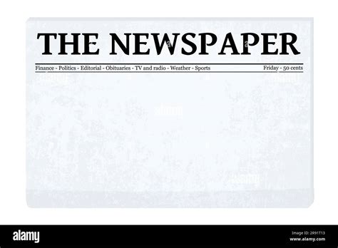 newspaper front page emptypic, Blank newspaper front page template stock vector