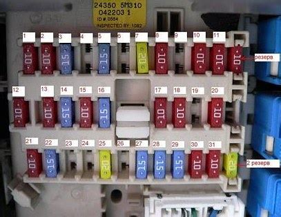 nissan almera fuse box diagram 