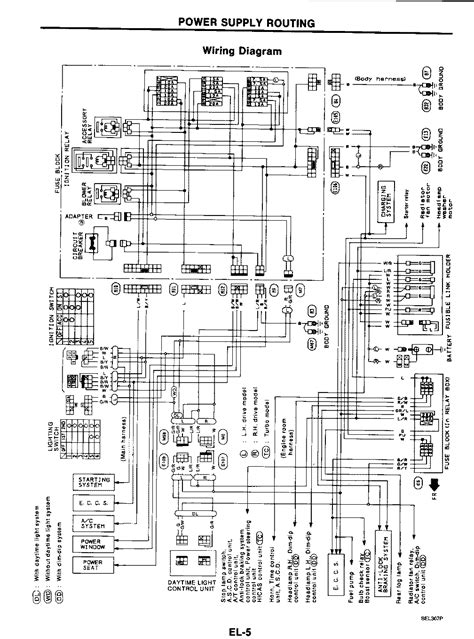 nissan an wiring diagram and body electrical parts schematic 
