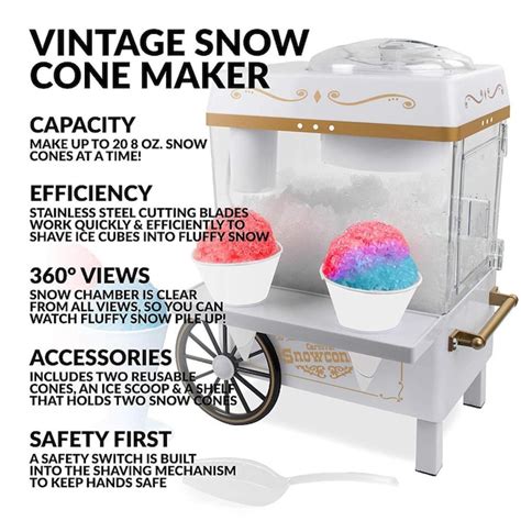 nostalgia scm525wh snow cone maker