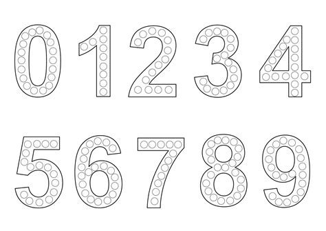 number 1 to 10 in dot, Numbers 1-10 dot dot
