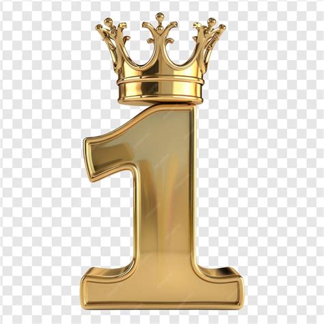 number 1 with crown design, Golden luxury crown monogram number 1 royalty free vector