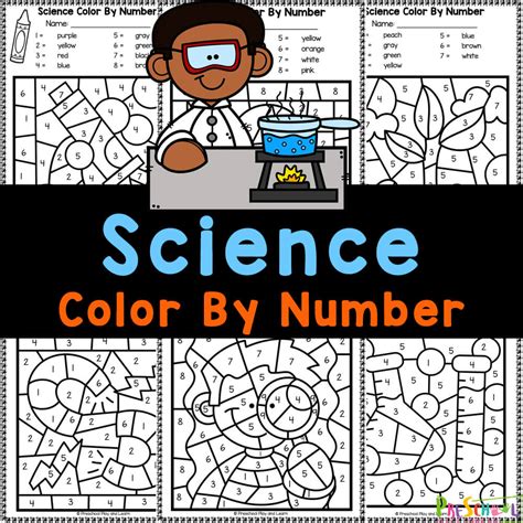 number code science, 🧪 free printable science color by number worksheets