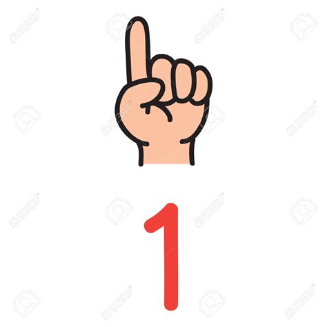 number hand 1 copy/paste, Hand number one symbol