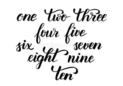 numbers brush calligraphy, Lettering numbers calligraphy brush handwritten modern letters stock illustration depositphotos. Brush lettering numbers. modern calligraphy, handwritten letters